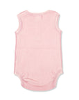 sapling child vintage pink waffle tank bodysuit baby onesie