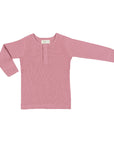 sapling organic cotton clothes for baby bramble pink waffle long sleeve tee