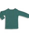 sapling organic cotton clothes for baby spruce green waffle long sleeve tee
