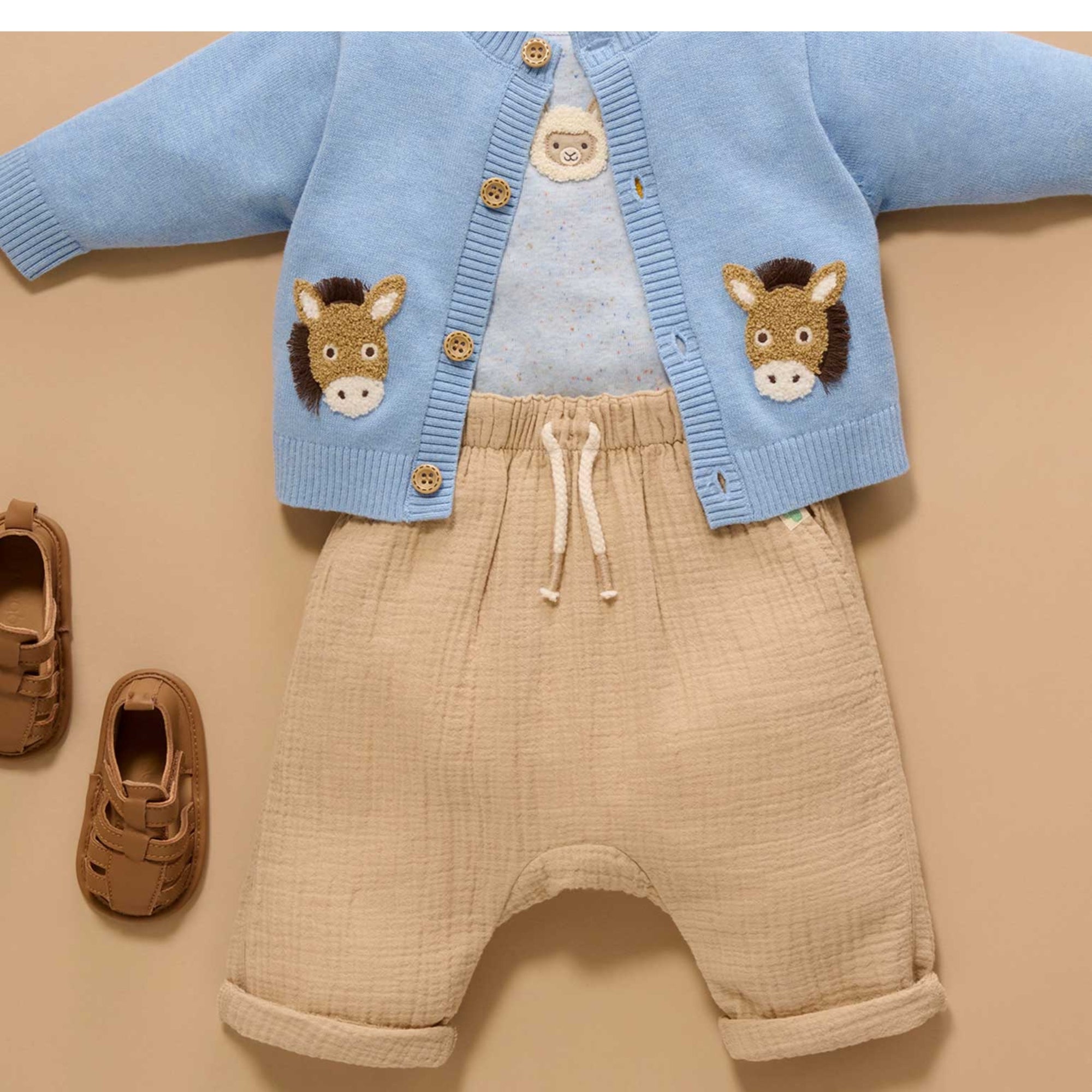 Slouchy Crinkle Cotton Pants Burrito