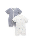 baby organic cotton clothes zip growsuit nautical purebaby organic