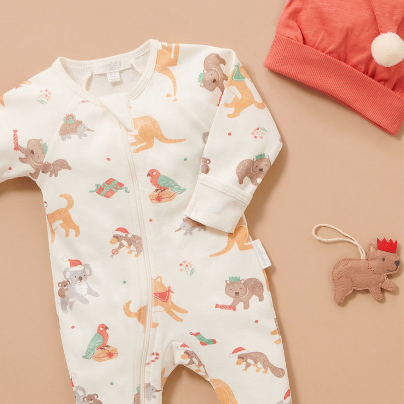 Christmas Growsuit and Bib Set