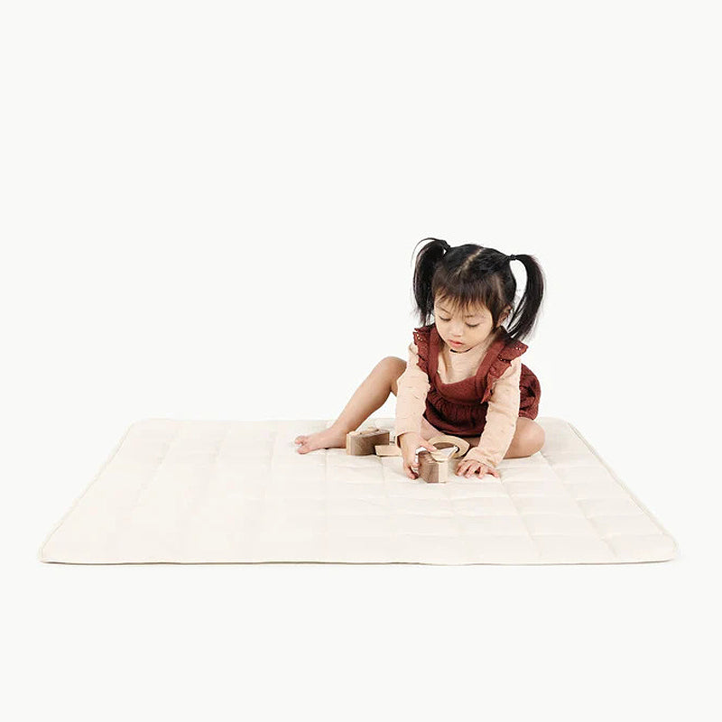 gathre quilted mini mat ivory baby kids mat