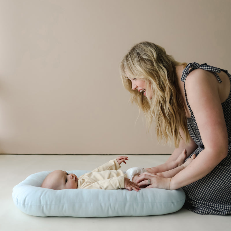 snuggle me organic infant lounger bluebell