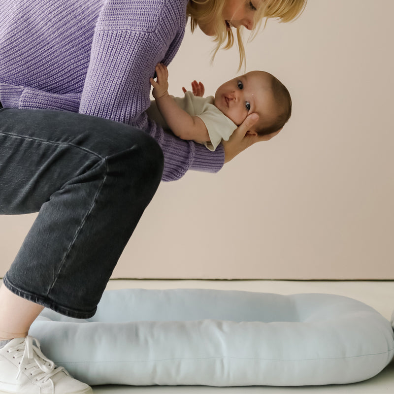 snuggle me organic infant lounger bluebell