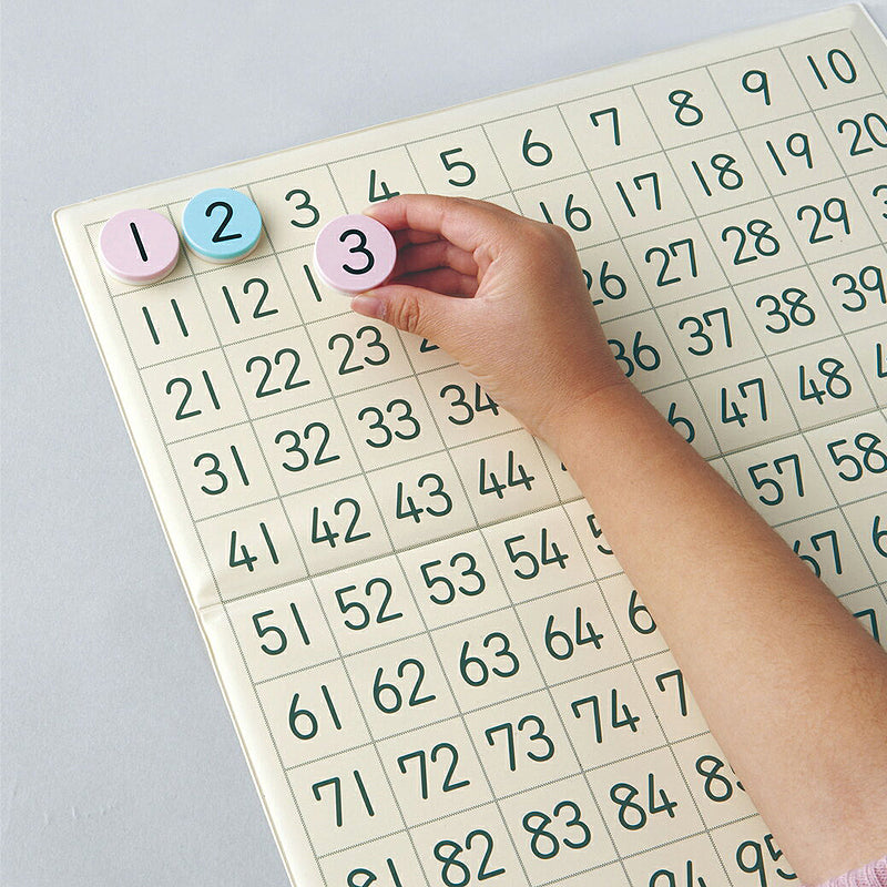 kumon children learning numbers 1 to 100