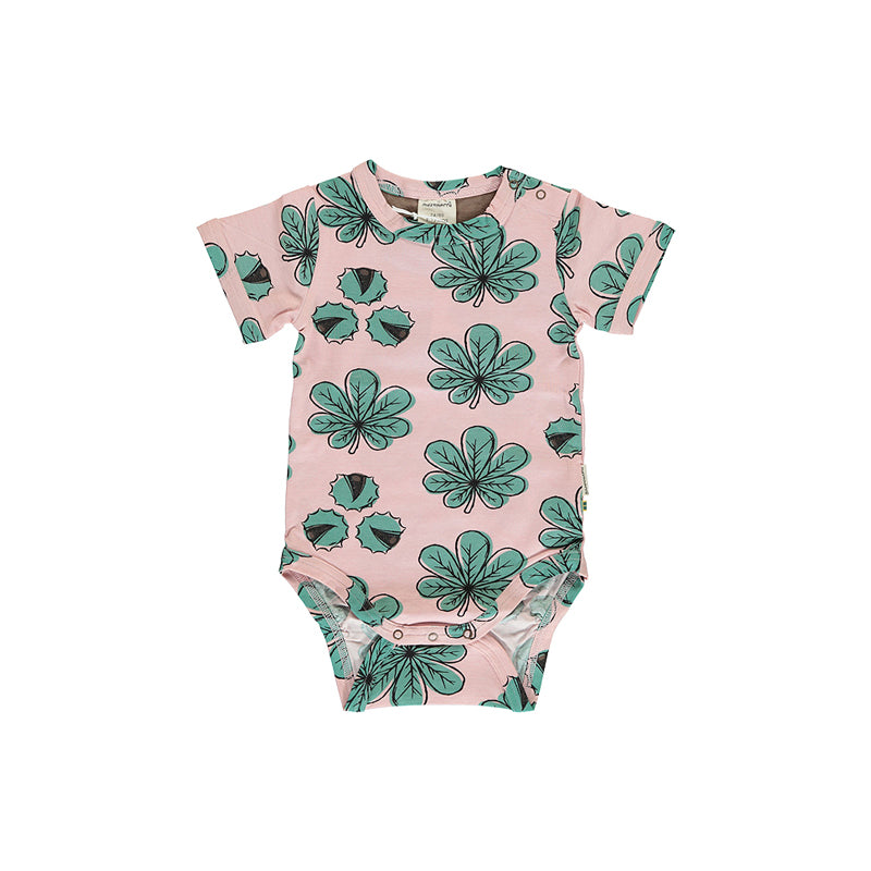 maxomorra chestnut bodysuit baby girl