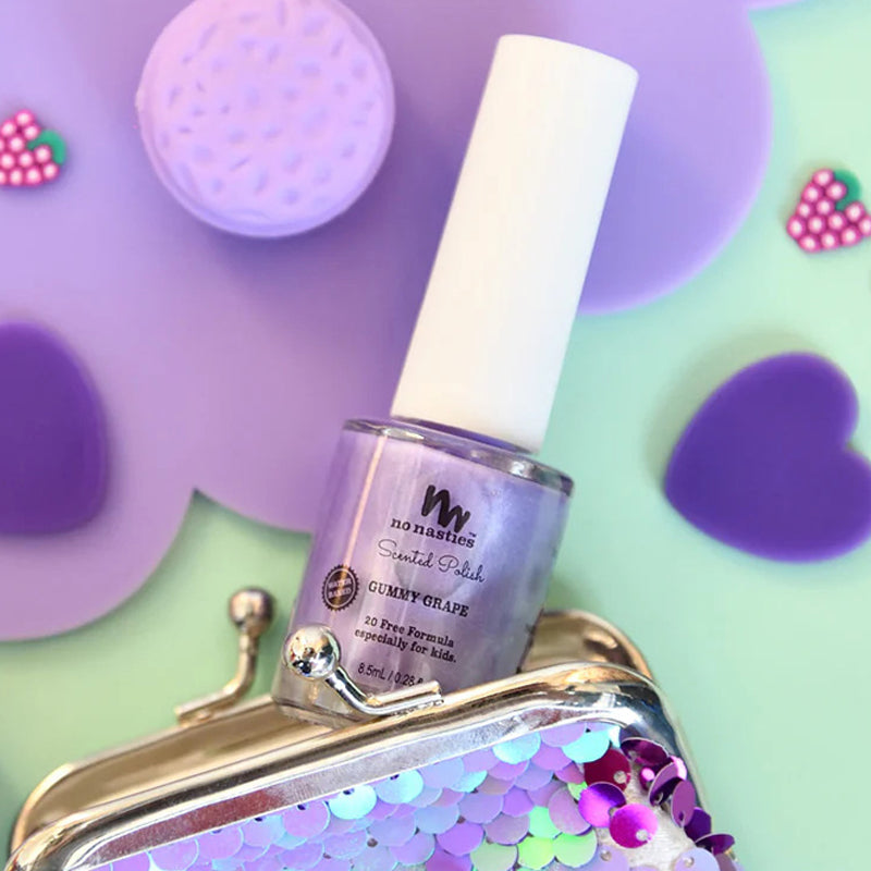 no nasties kids nail polish purple grape