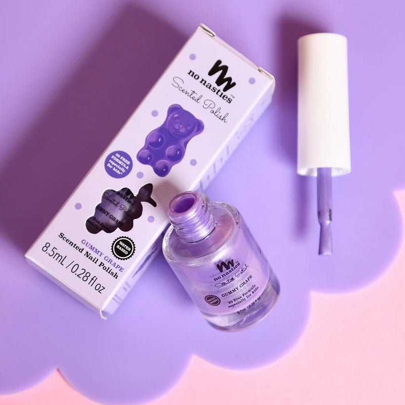 no nasties kids nail polish purple grape