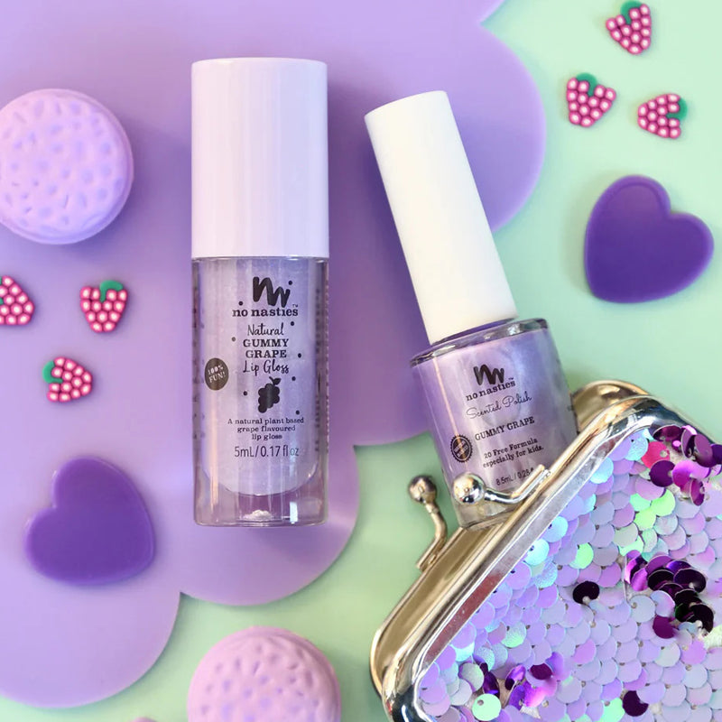 no nasties kids nail polish purple grape