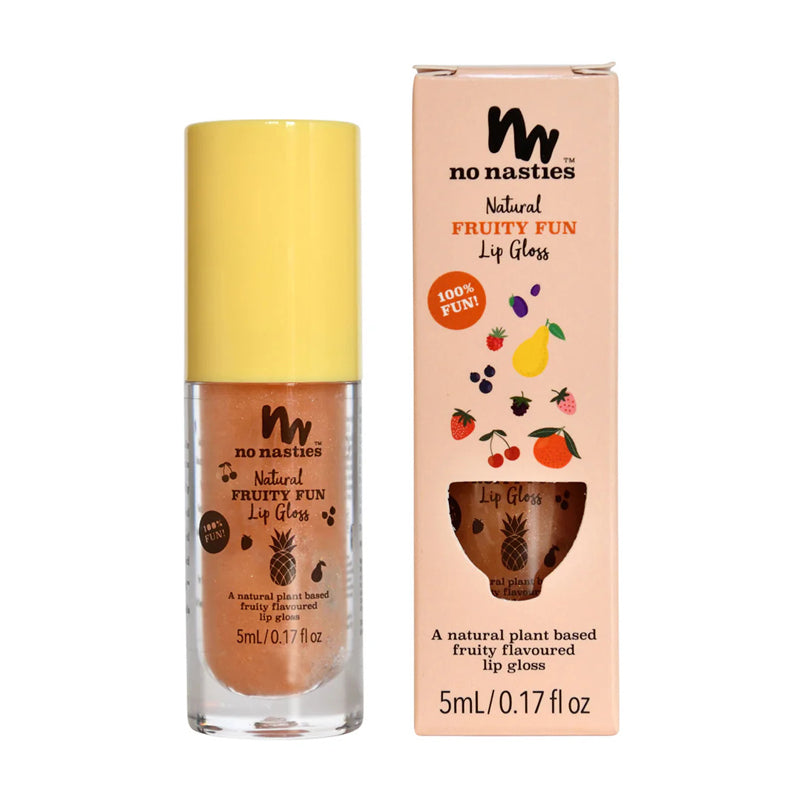 no nasties kids makeup kids lip gloss fruity peach