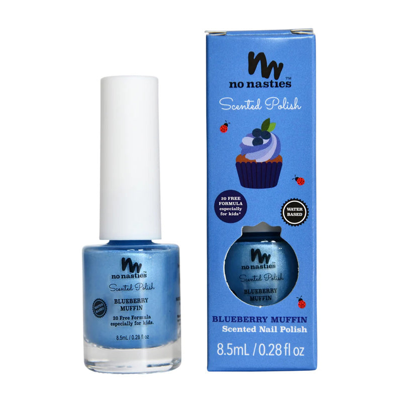 no nasties kids nail polish scented blue