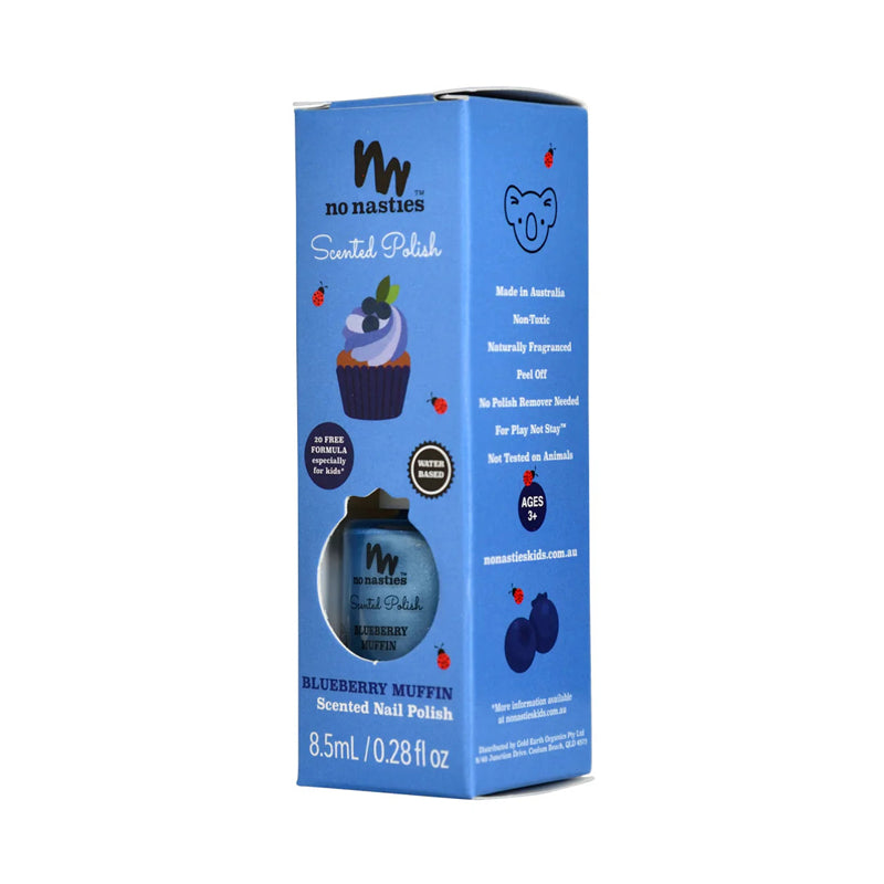 no nasties kids nail polish scented blue