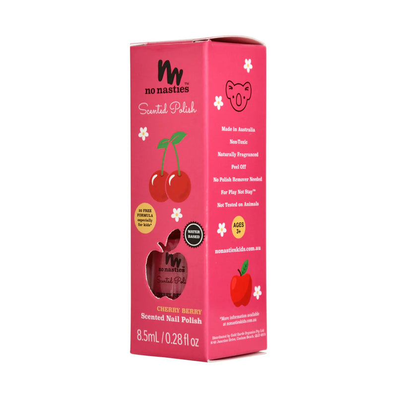 no nasties kids nail polish scented bright pink