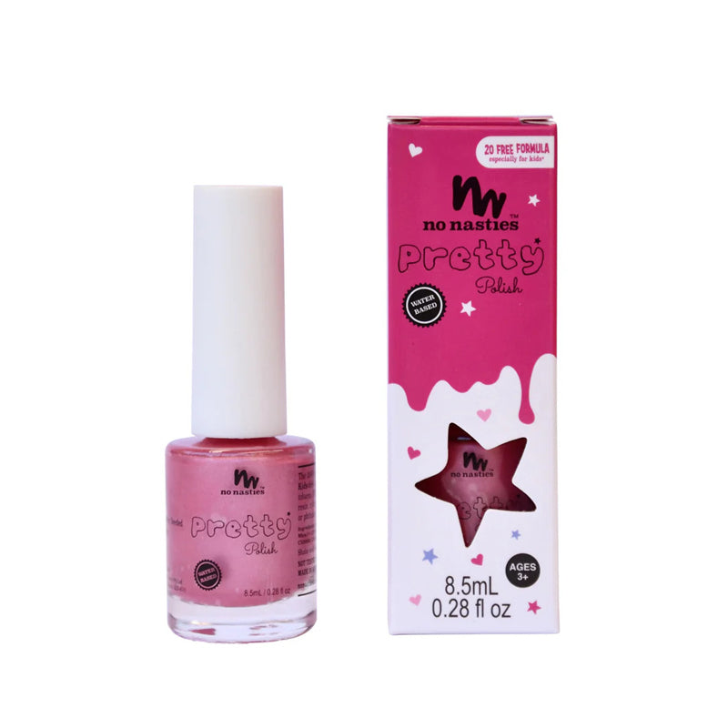 no nasties kids unscented nail polish bright pink