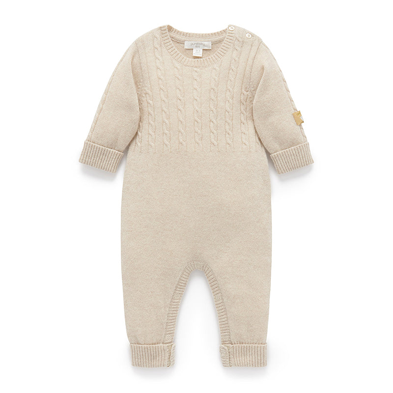 purebaby cashmere growsuit baby travel outfit