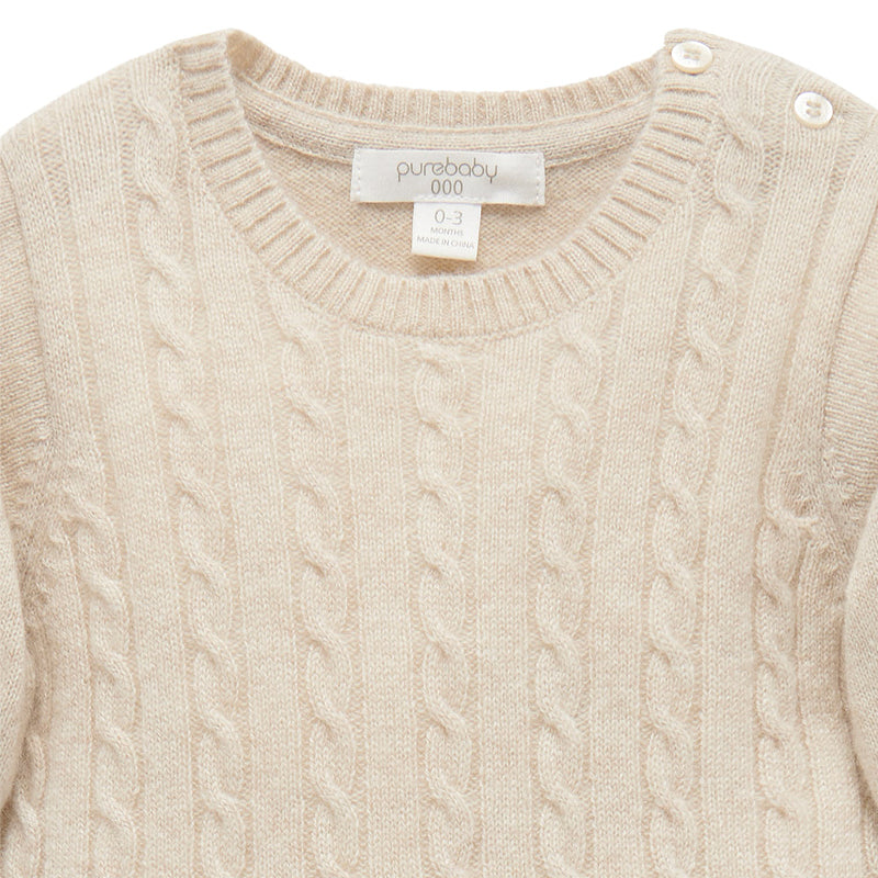 Baby Cashmere Growsuit | Camel Beige