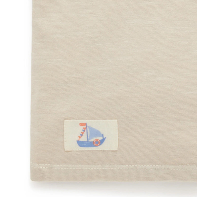 purebaby basic tee sand baby kids organic cotton tee