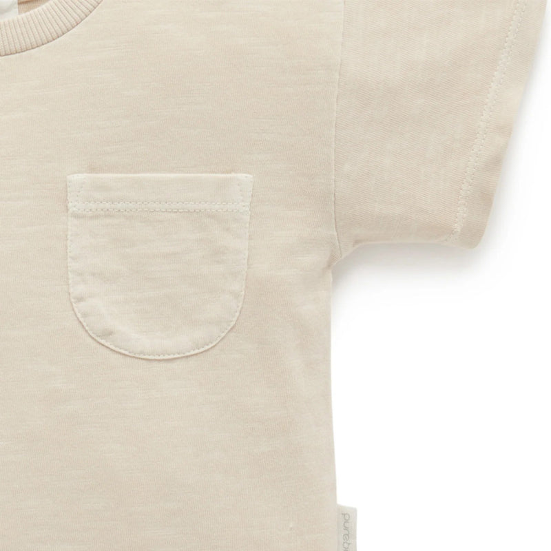 purebaby basic tee sand baby kids organic cotton tee
