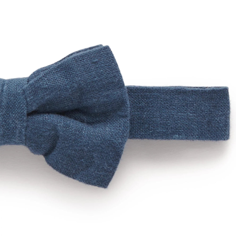 purebaby organic bow tie slate baby boy