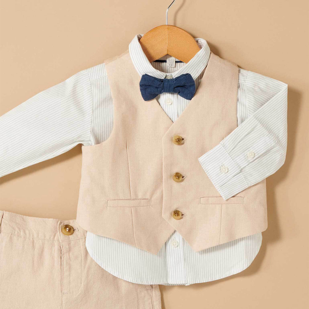 purebaby organic bow tie slate baby boy