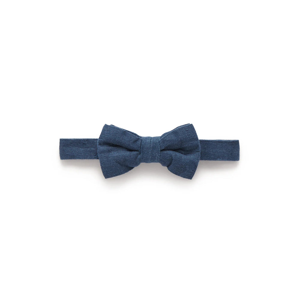 purebaby organic bow tie slate baby boy