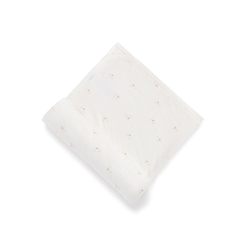 purebaby organic cotton baby swaddle blanket vanilla bear