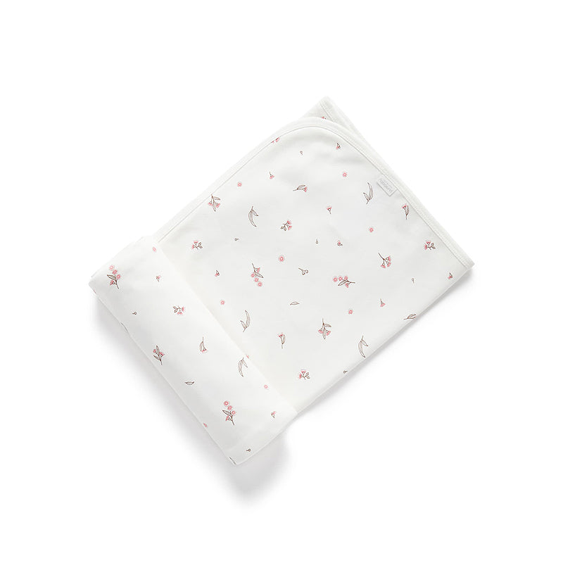 purebaby organic cotton newborn baby swaddle blanket vanilla blossom