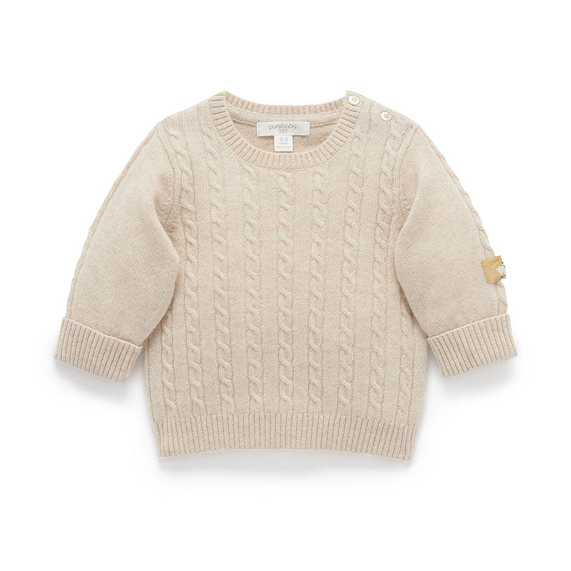 purebaby organic cashmere jumper baby winter travel outfit