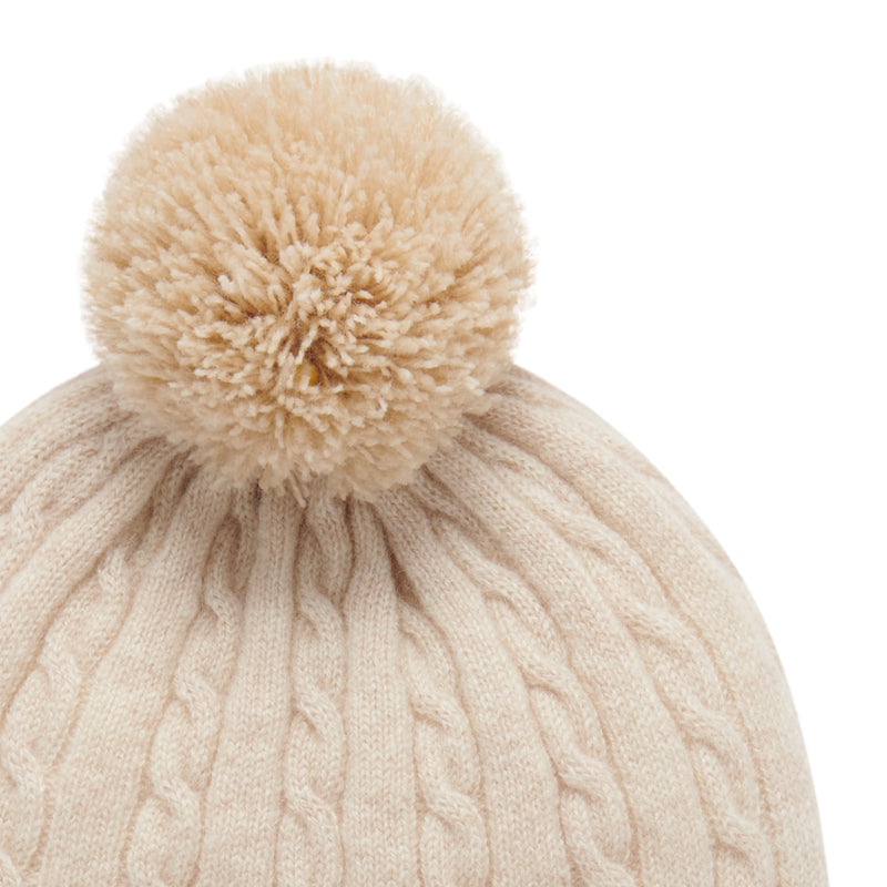 purebaby organic baby cashmere beanie hat beige