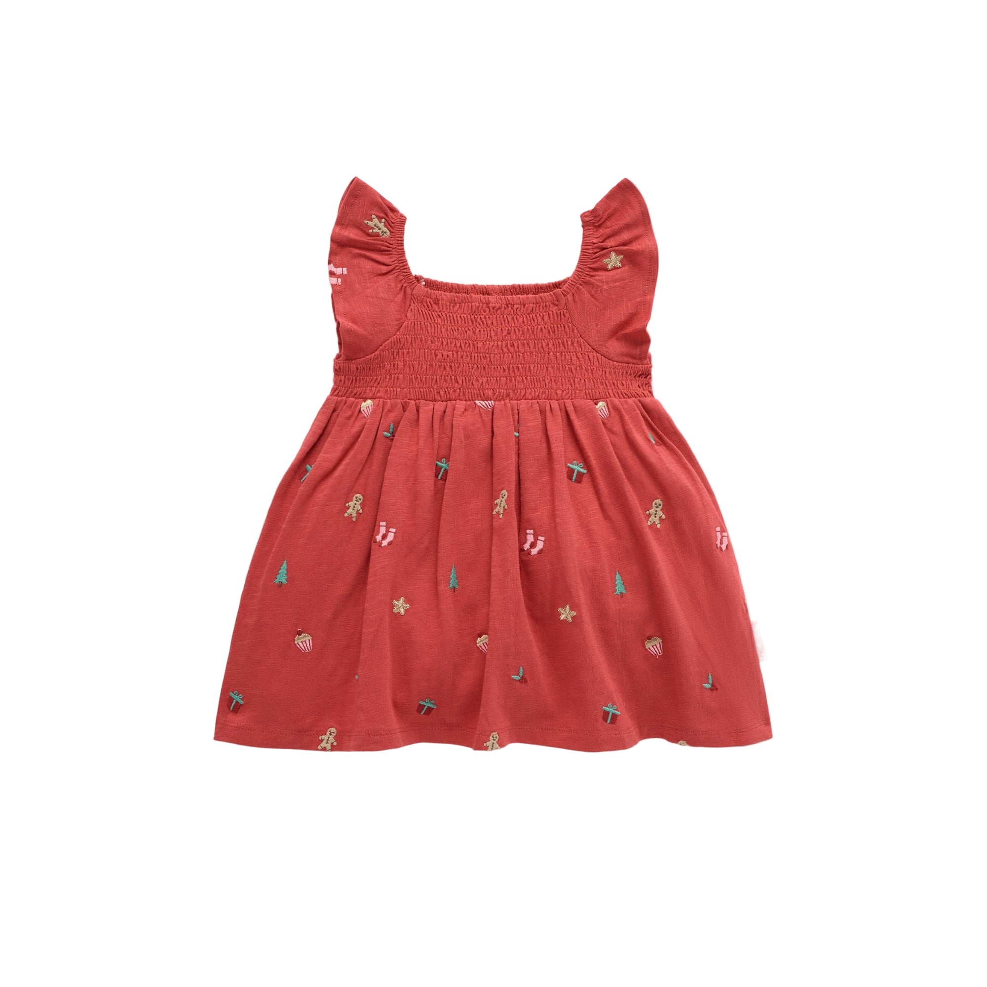purebaby christmas celebration dress christmas red baby kids christmas outfit