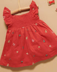 purebaby christmas celebration dress christmas red baby kids christmas outfit