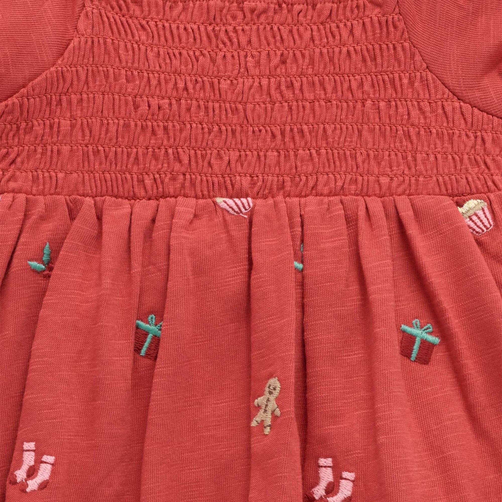 purebaby christmas celebration dress christmas red baby kids christmas outfit