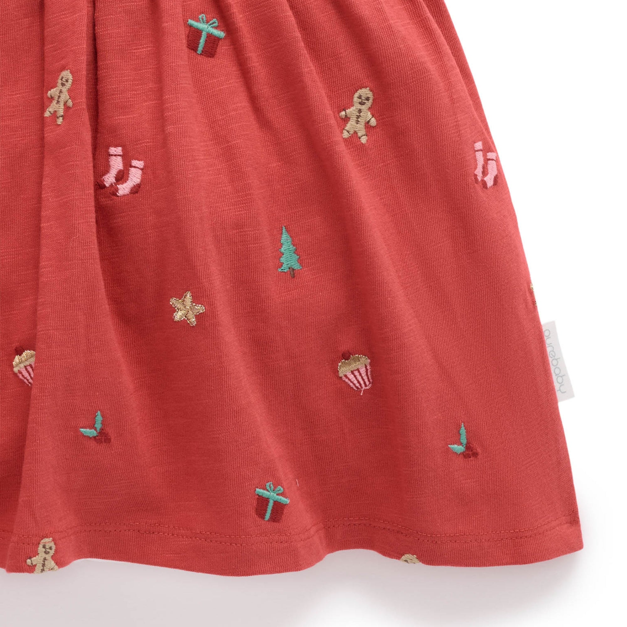 purebaby christmas celebration dress christmas red baby kids christmas outfit