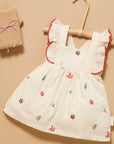 baby purebaby organic christmas broderie dress baby christmas outfit