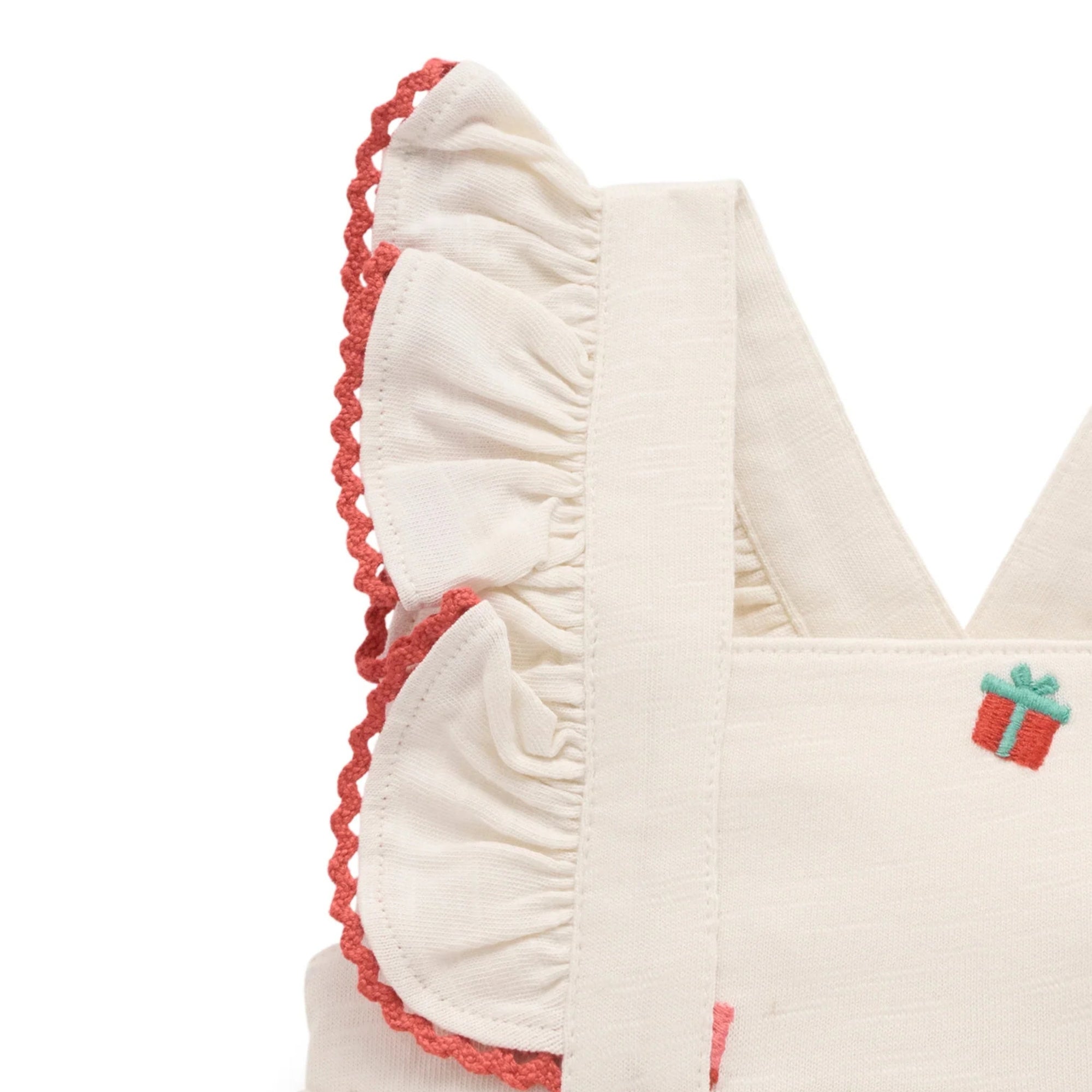 baby purebaby organic christmas broderie dress baby christmas outfit