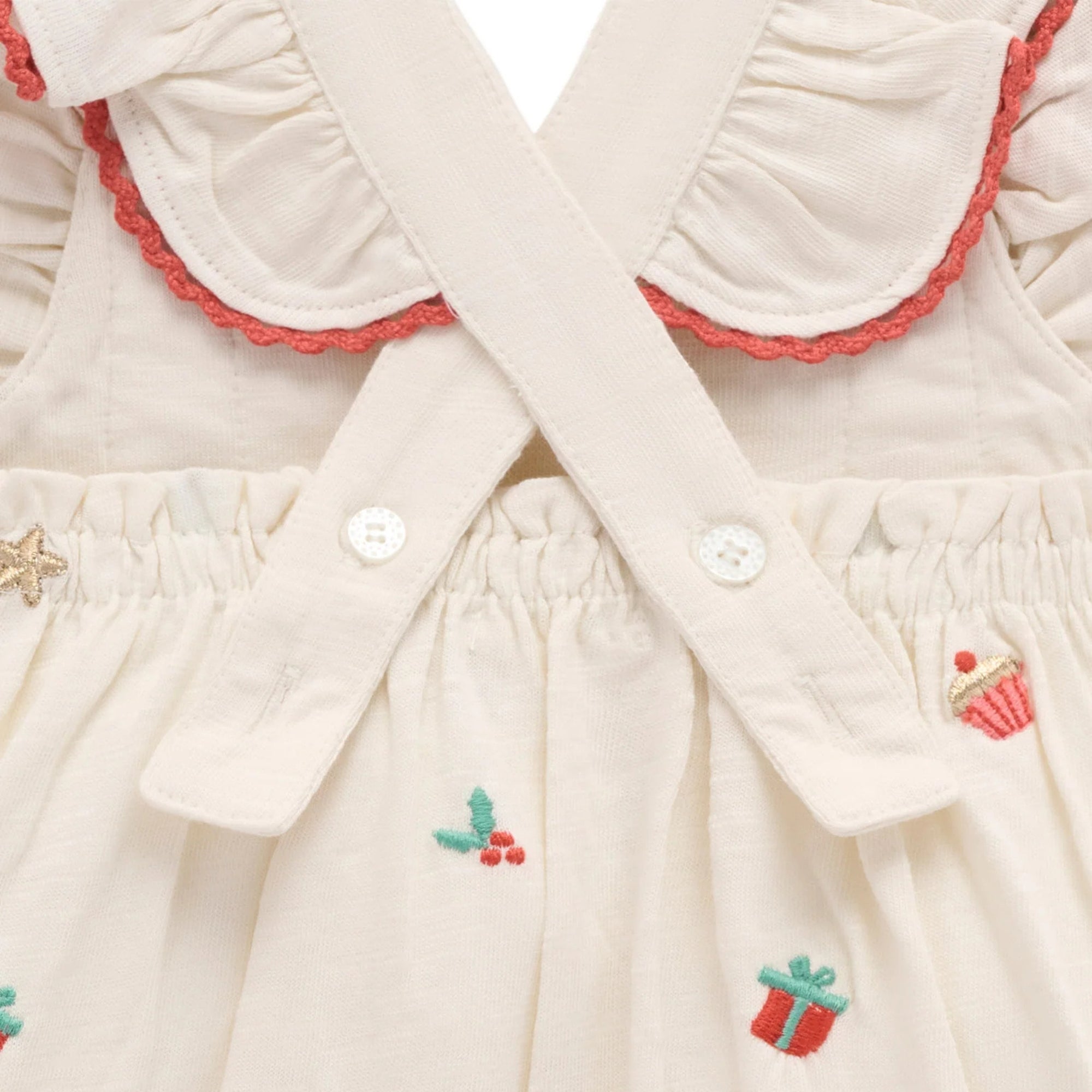 baby purebaby organic christmas broderie dress baby christmas outfit