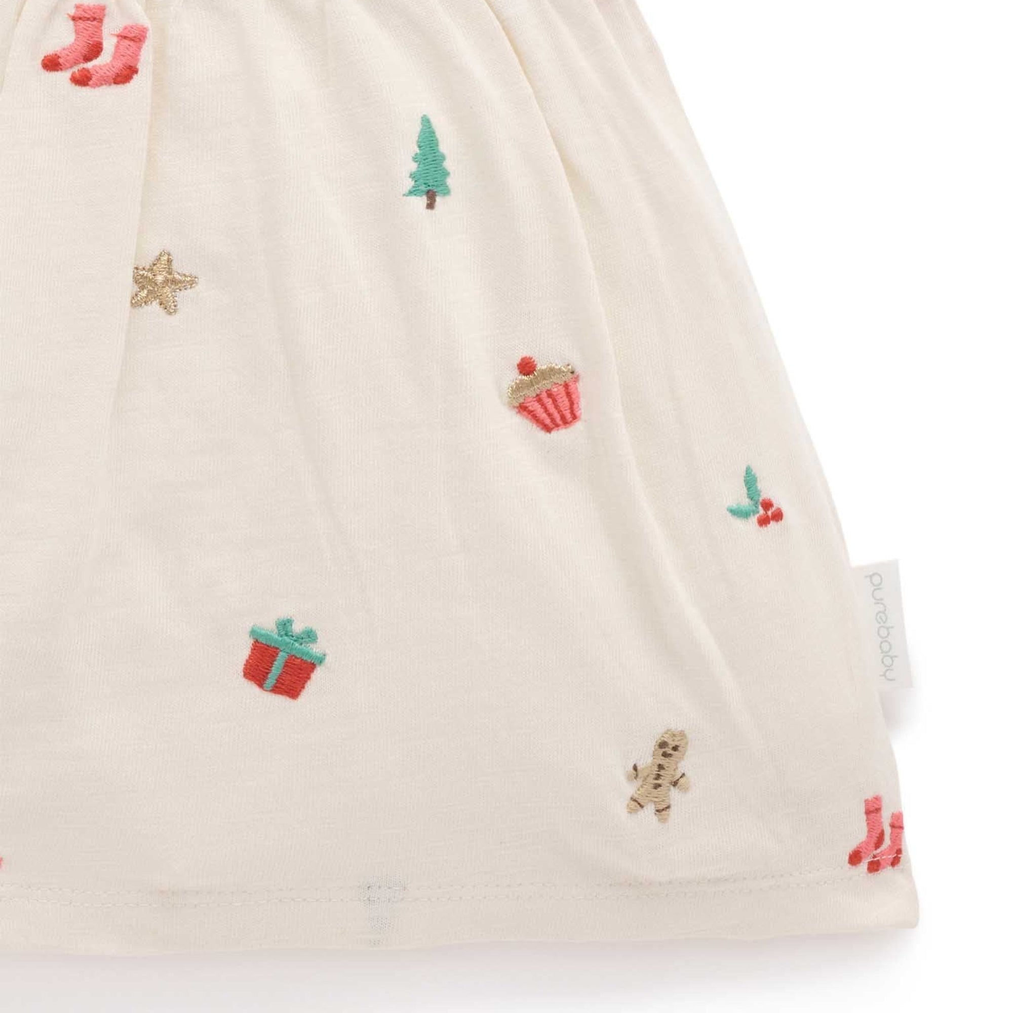 baby purebaby organic christmas broderie dress baby christmas outfit