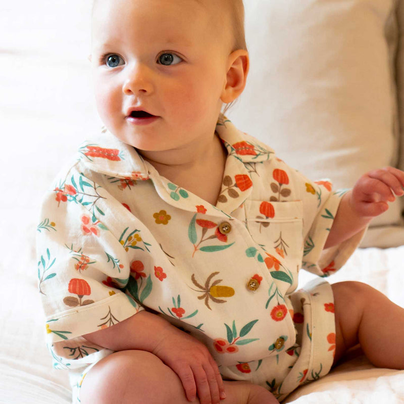 Purebaby Organic Farmyard Christmas Short Crinkle PJ Set – Little Suite