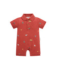 baby in purebaby organic christmas polo growsuit baby christmas outfit