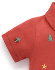 baby in purebaby organic christmas polo growsuit baby christmas outfit