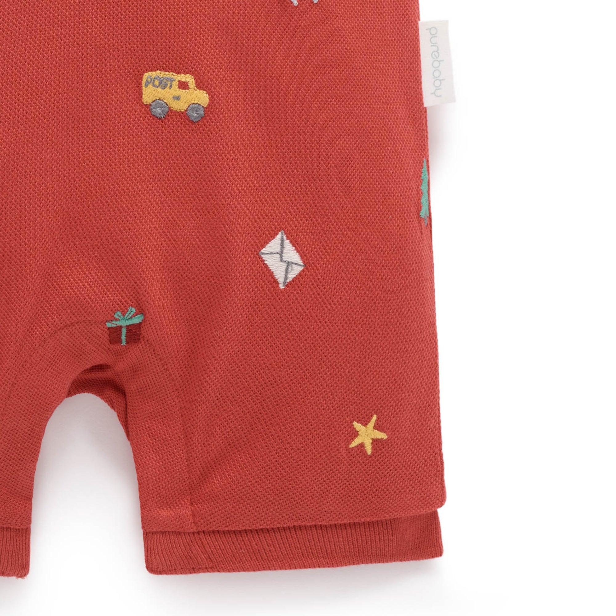 baby in purebaby organic christmas polo growsuit baby christmas outfit