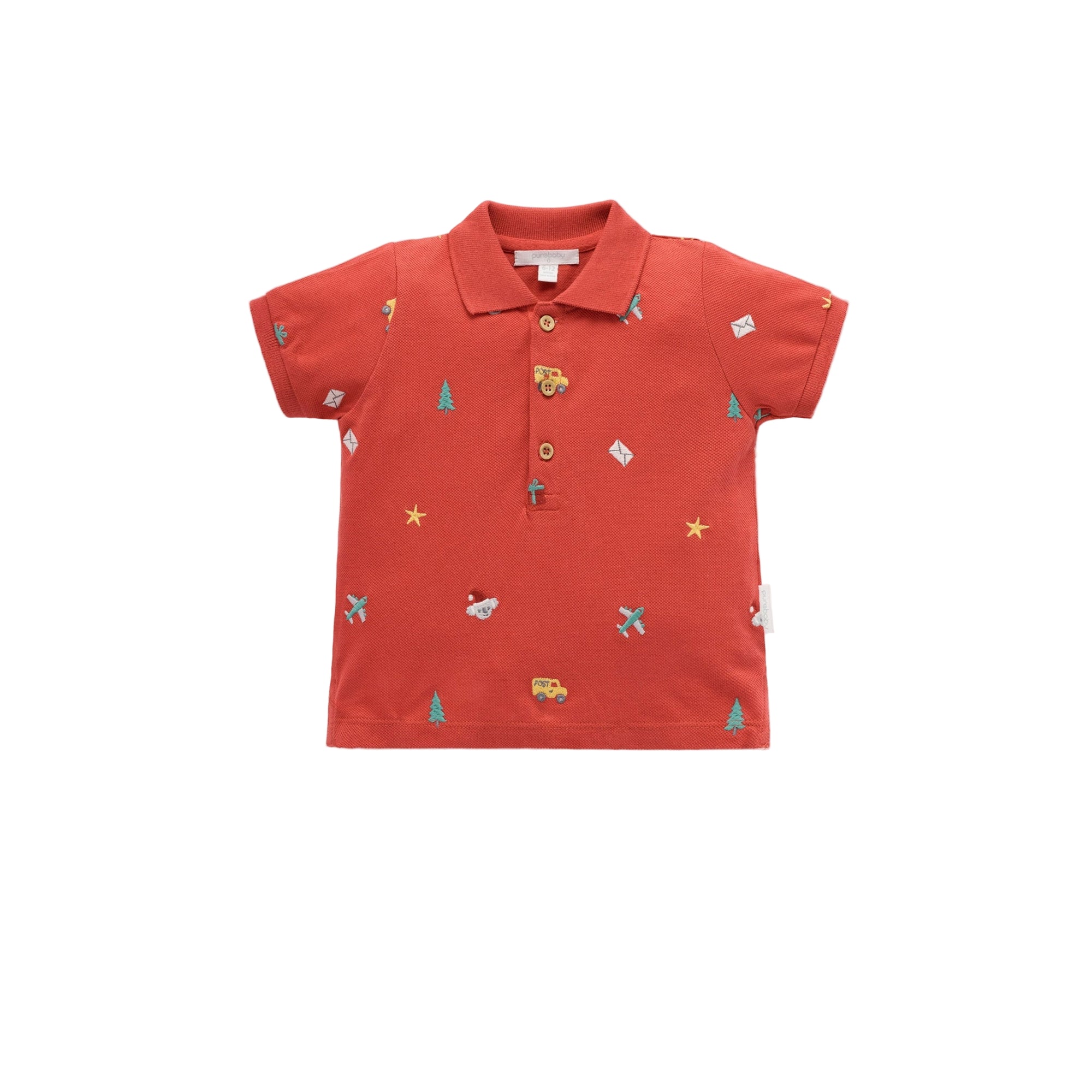 baby kids purebaby organic christmas polo tee baby kids christmas outfit