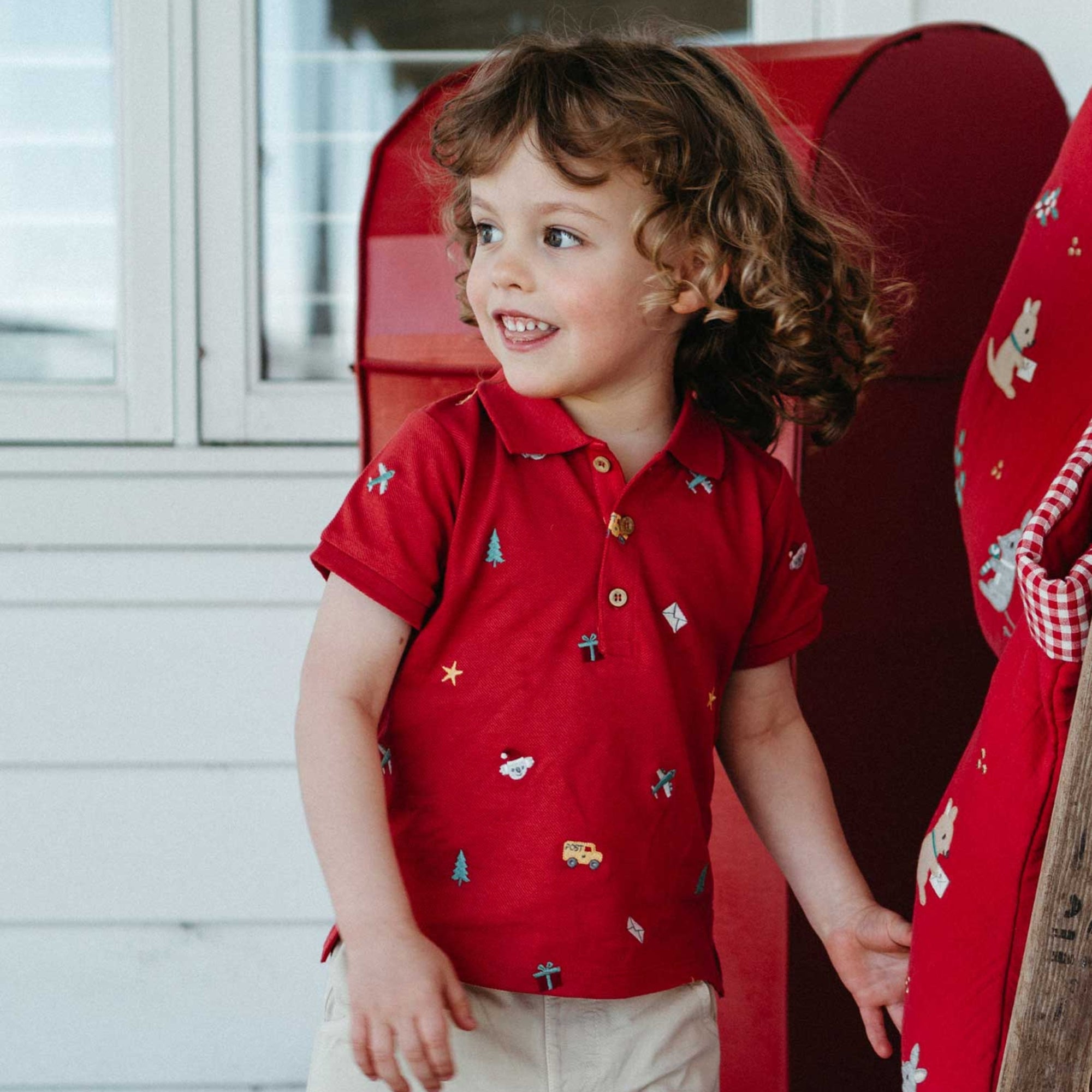 baby kids purebaby organic christmas polo tee baby kids christmas outfit