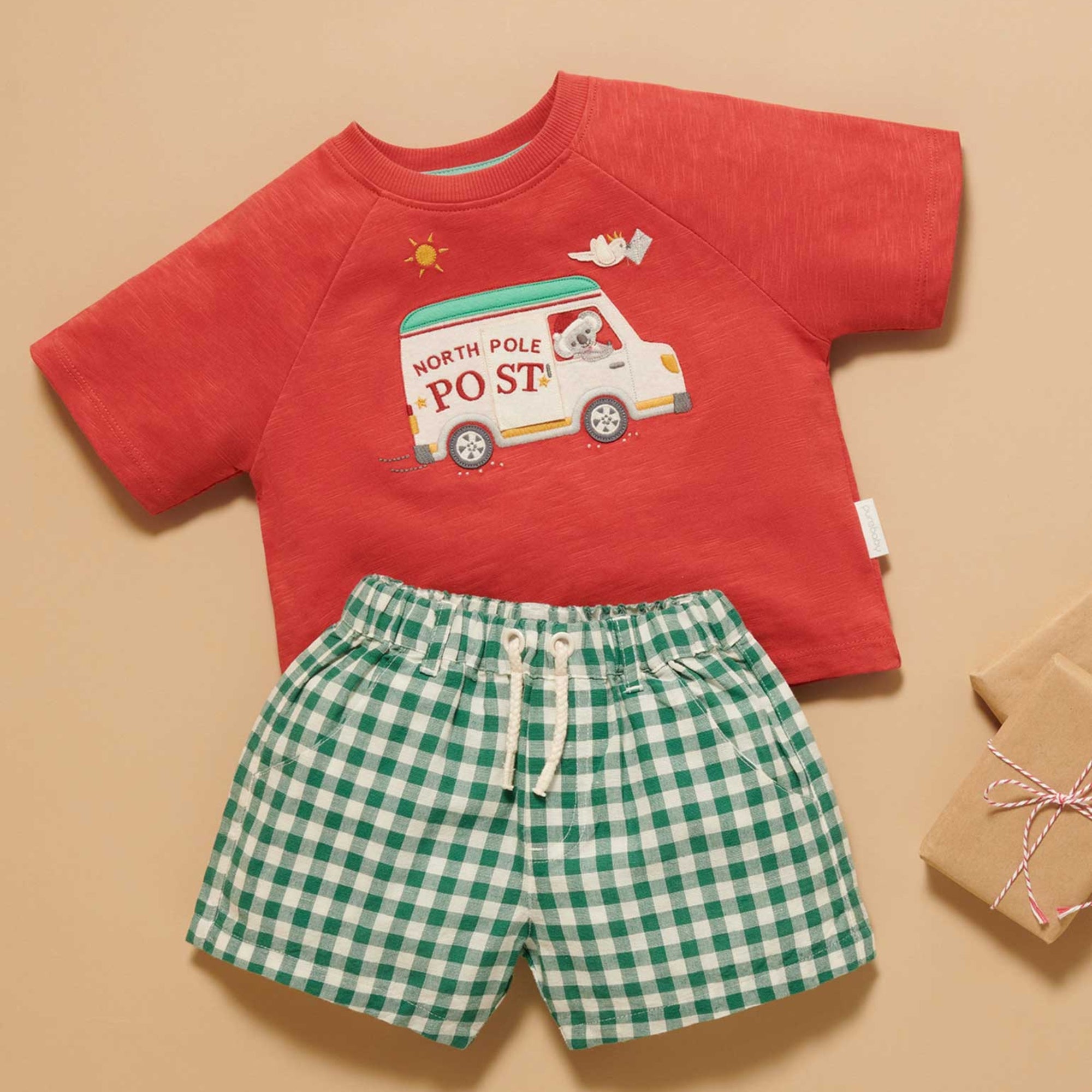 baby kids purebaby organic christmas tee