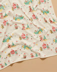 purebaby organic cotton baby christmas swaddle wrap blanket
