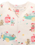 baby christmas short sleeve growsuit purebaby organic christmas outfit