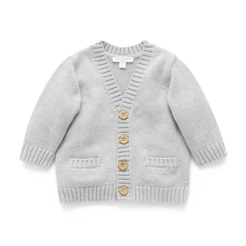purebaby organic cotton baby knit cardigan