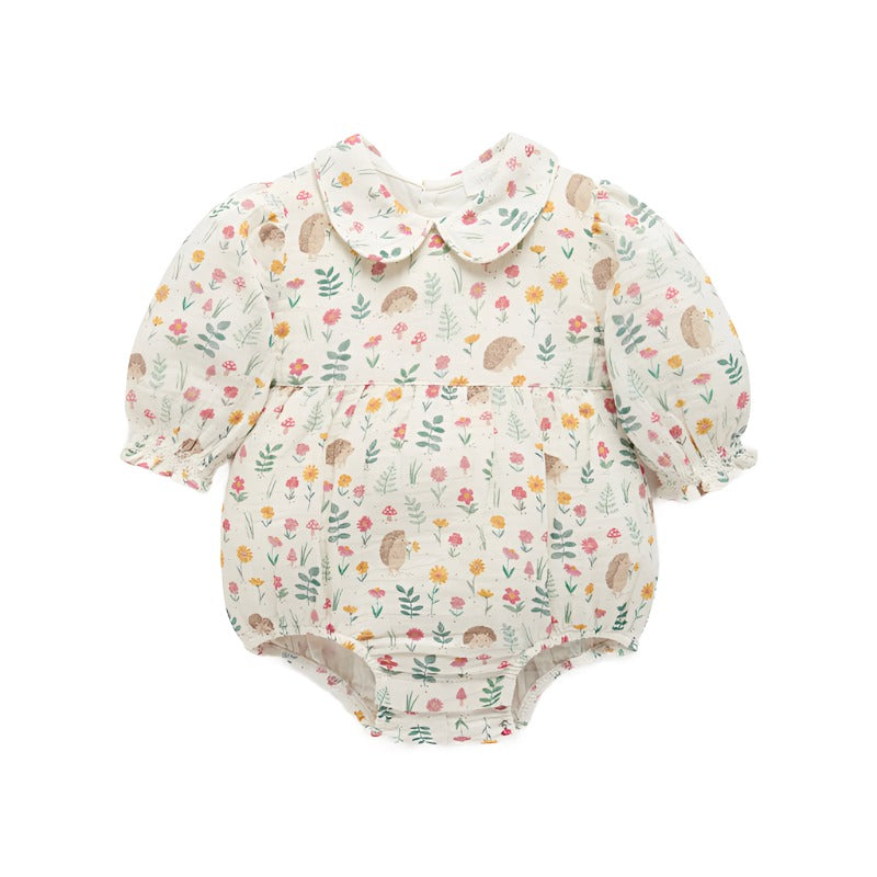 purebaby crinkle cotton baby romper