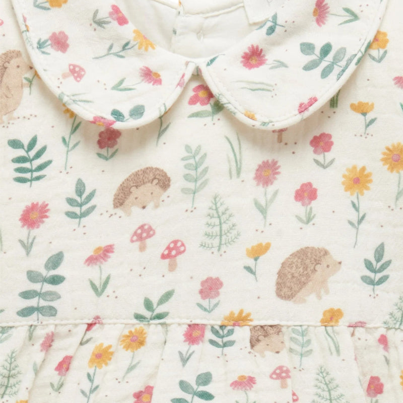 Hedgehog Crinkle Cotton Bodysuit